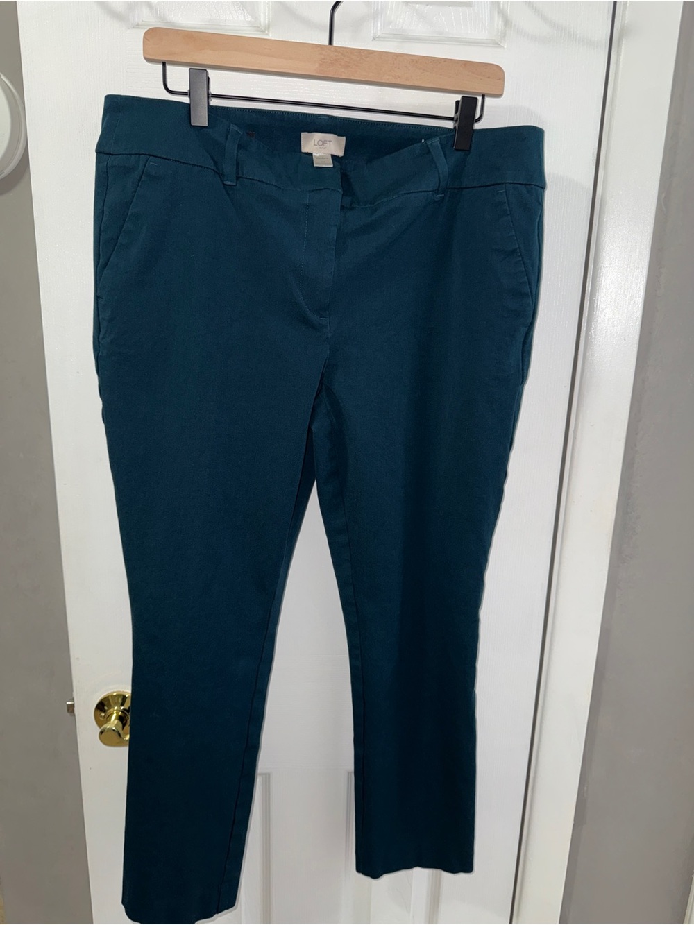 LOFT Teal Modern Skinny Ankle Pants Size 14
